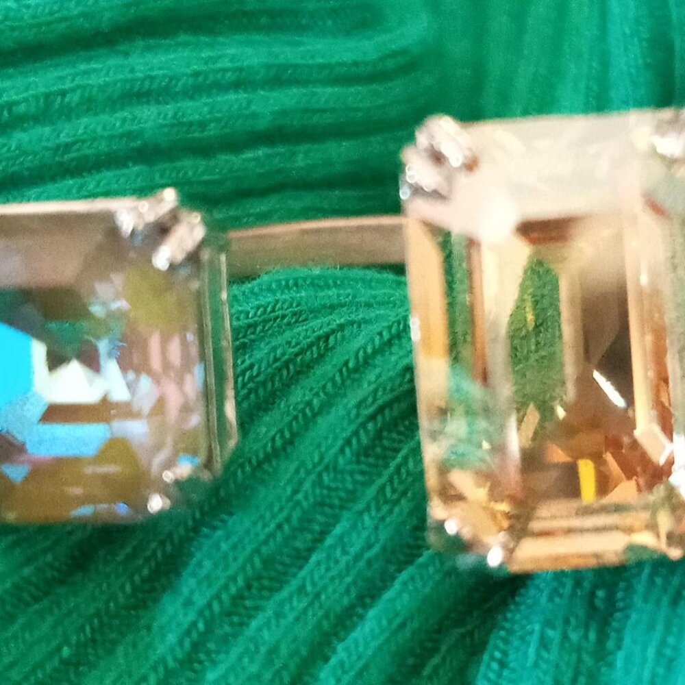 Millenia open Ring Octagon cut, Blue & Topez Rhodium Plated - Picture 3 of 3
